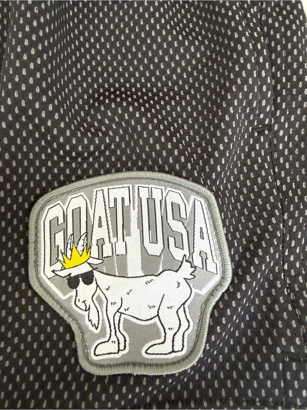 Kids Black GOAT USA Logo Athletic Shorts with Adjustable Drawstring